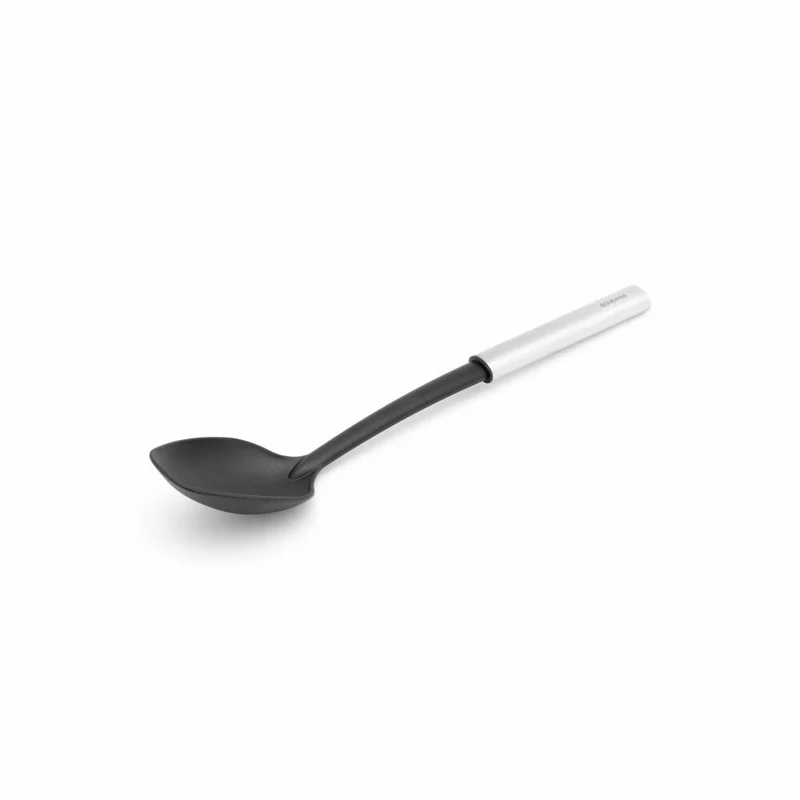 Brabantia Servierlöffel Non-Stick Profile, Küchenhelfer, Stahl / Kunststoff, Matt Steel, 33.1 cm, 250828