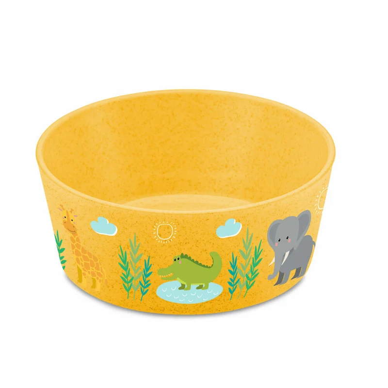 Koziol Schale Connect Bowl Africa, Schälchen, Kunststoff-Holz-Mix, Organic Yellow, 400 ml, 1419681