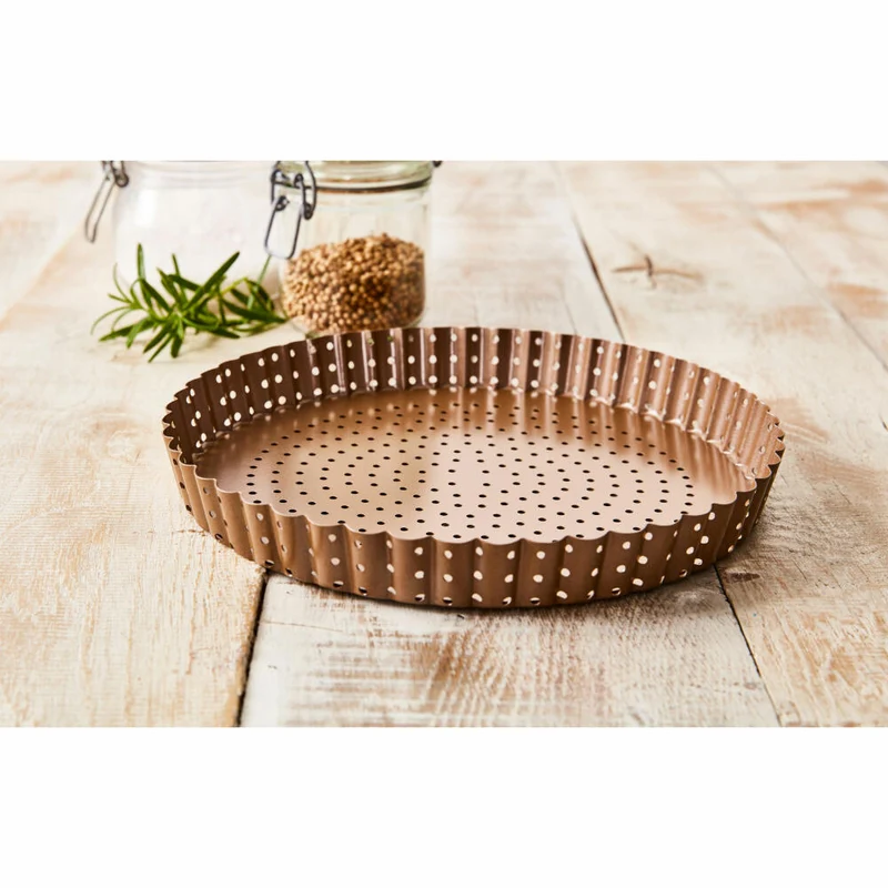 Birkmann Laib & Seele Quiche- & Tarteform, Quicheform, Backform, Kuchenbackform, Karbonstahl, Ø 25 cm, 210554