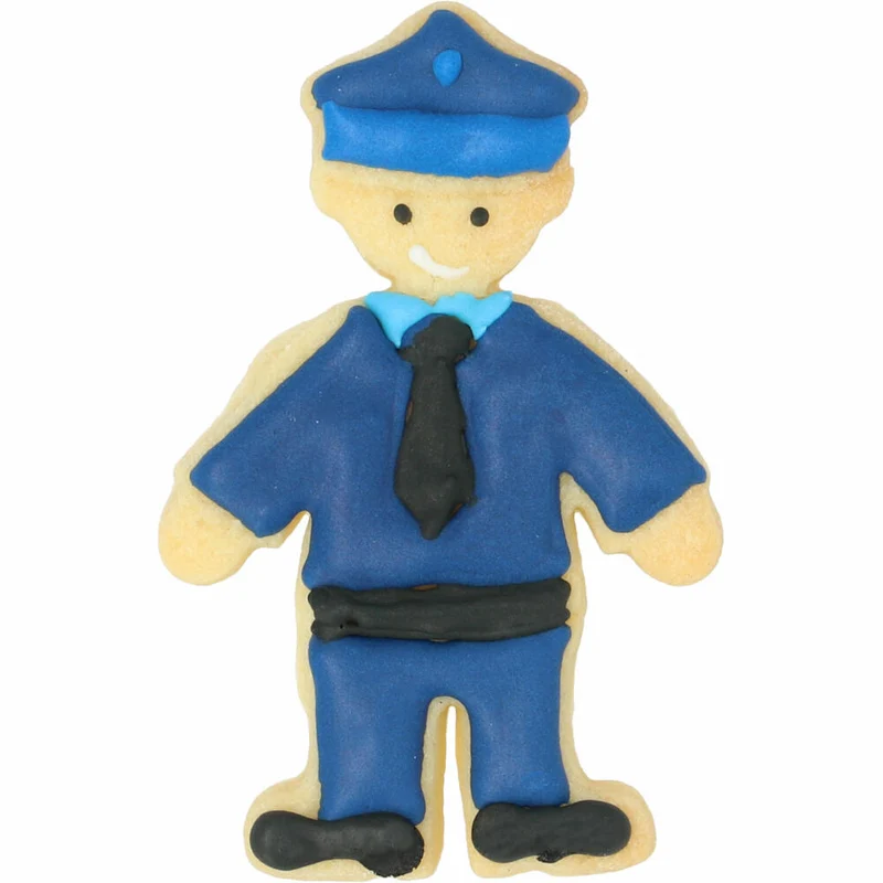 Birkmann Ausstechform Polizist, mit Innenprägung, Ausstecher, Plätzchenform, Keks, Plätzchen, Edelstahl, 8 cm, 199217