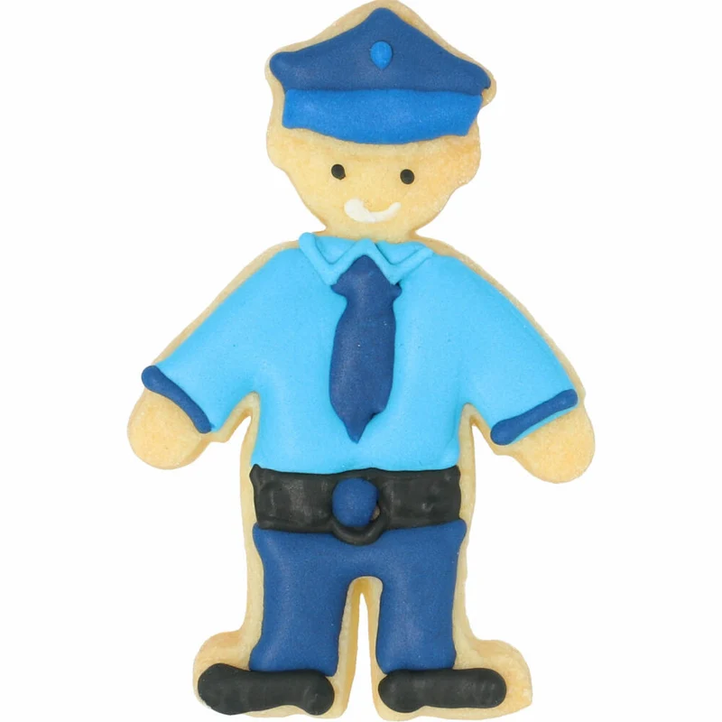 Birkmann Ausstechform Polizist, mit Innenprägung, Ausstecher, Plätzchenform, Keks, Plätzchen, Edelstahl, 8 cm, 199217