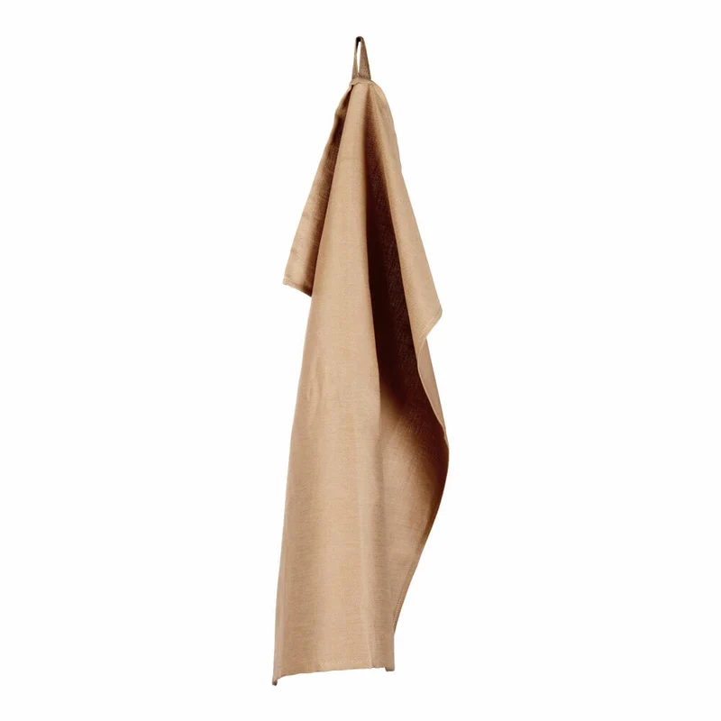 ASA Selection kitchen Geschirrtuch, Geschirrhandtuch, Küchenhandtuch, Halbleinen, 70 x 50 cm, Caramel / Braun, 37821065