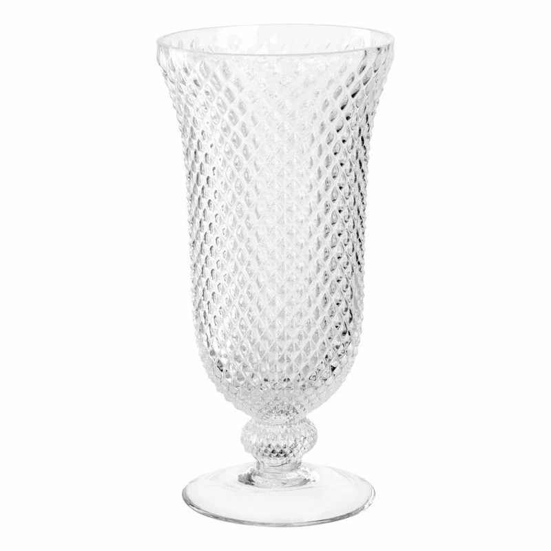 Leonardo Vase Poesia auf Fuß, Blumenvase, Dekovase, Glasvase, Kalk-Natron Glas, Klar, H 30 cm, 076433
