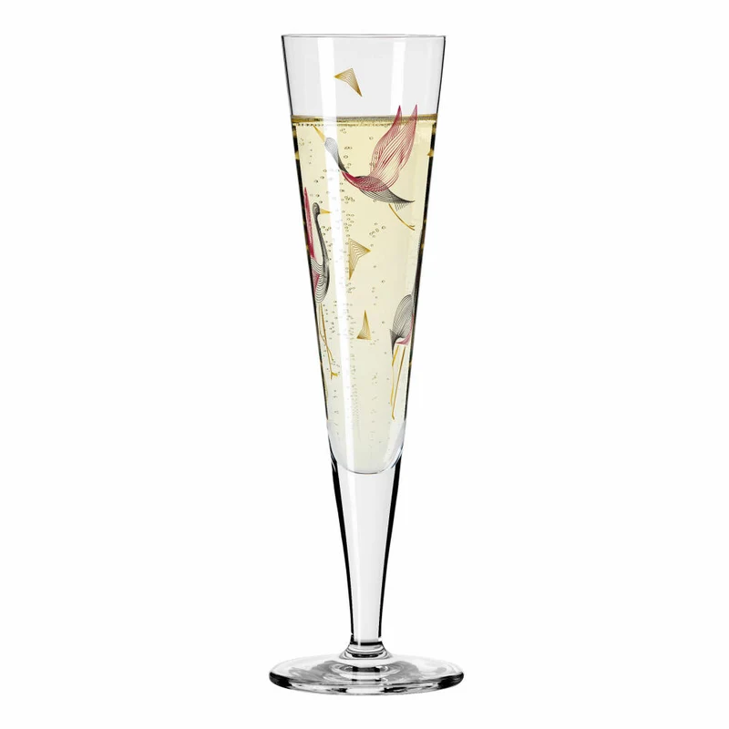 Ritzenhoff Champagnerglas Goldnacht Champagner 015, Christine Kordes, Kristallglas, 205 ml, 1071015