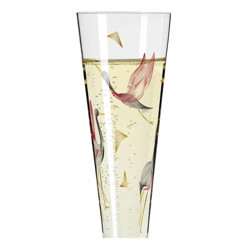 Ritzenhoff Champagnerglas Goldnacht Champagner 015, Christine Kordes, Kristallglas, 205 ml, 1071015