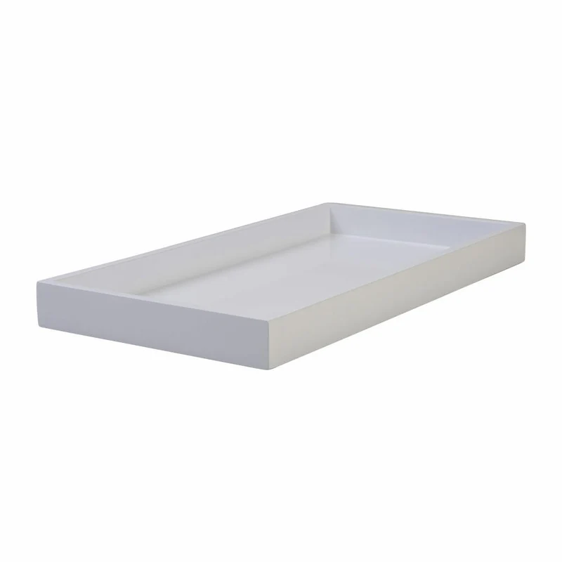 Gift Company Tablett Spa S, rechteckig, Serviertablett, Dekotablett, MDF, Weiß, 40 x 21 cm, 77861