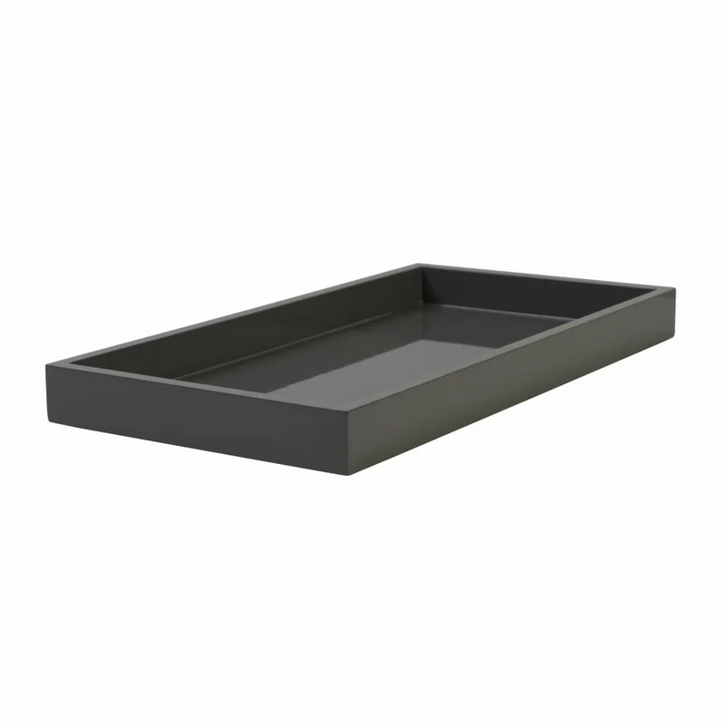 Gift Company Tablett Spa S, rechteckig, Serviertablett, Dekotablett, MDF, Graphite, 40 x 21 cm, 77866