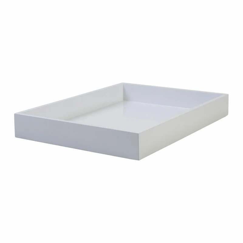 Gift Company Tablett Spa M, rechteckig, Serviertablett, Dekotablett, MDF, Weiß, 40 x 29 cm, 77867