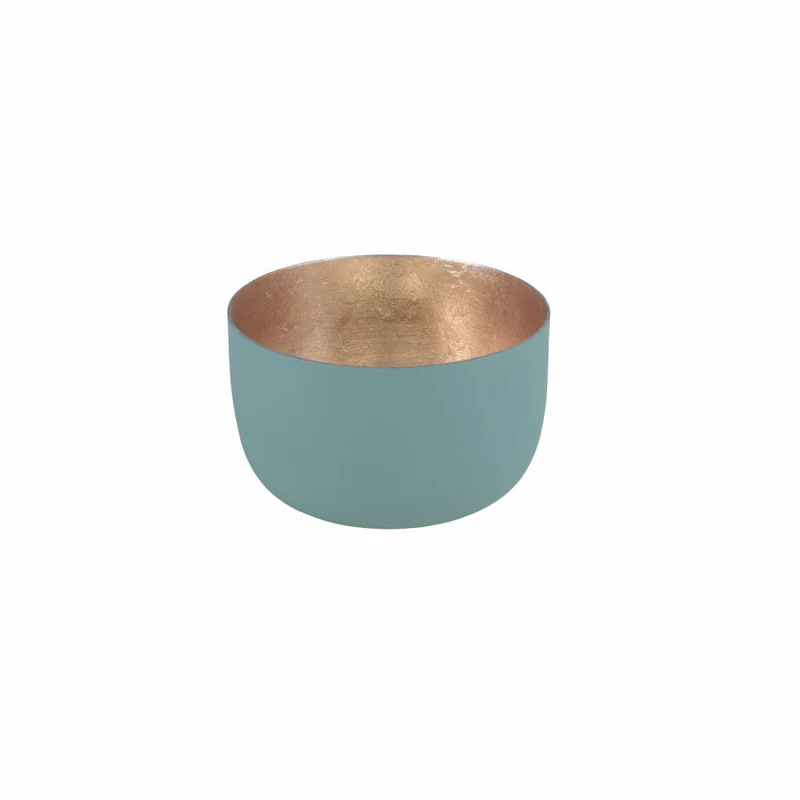 Gift Company Windlicht Madras S, Teelichthalter, Kerzenhalter, Eisen, Yucca, Gold, 5 cm, 77920