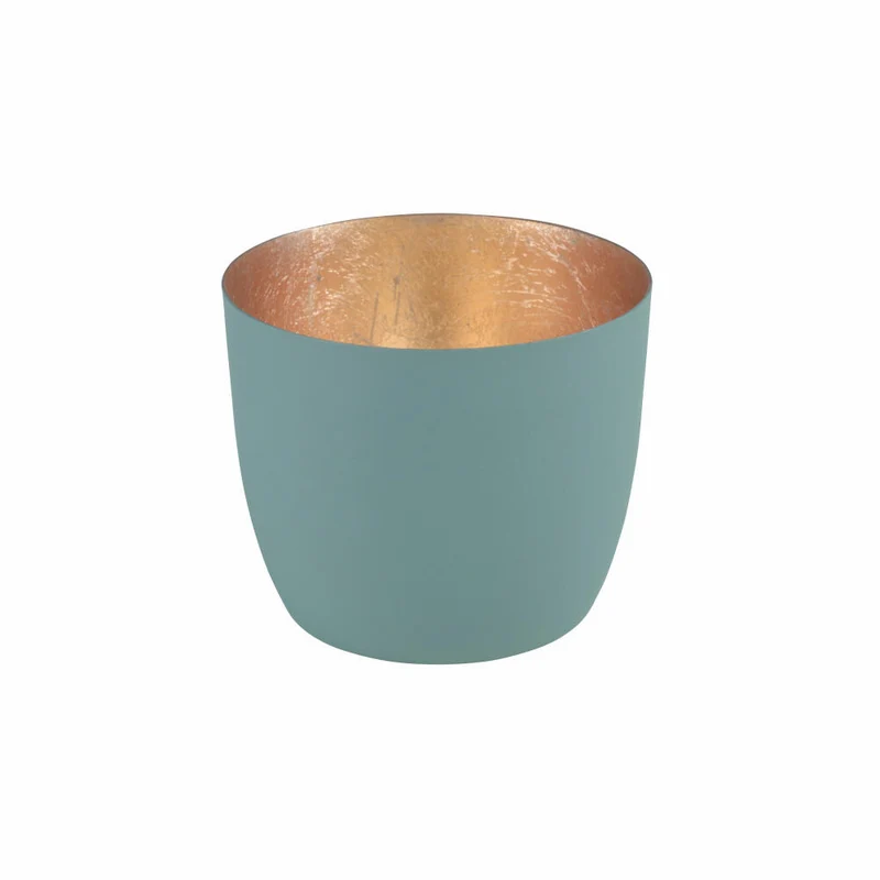 Gift Company Windlicht Madras M, Teelichthalter, Kerzenhalter, Eisen, Yucca, Gold, 8.5 cm, 77924