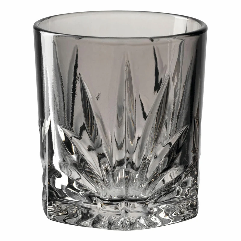 Leonardo Trinkglas Capri, Wasserglas, Saftglas, Kalk-Natron Glas, Grau, 220 ml, 022358