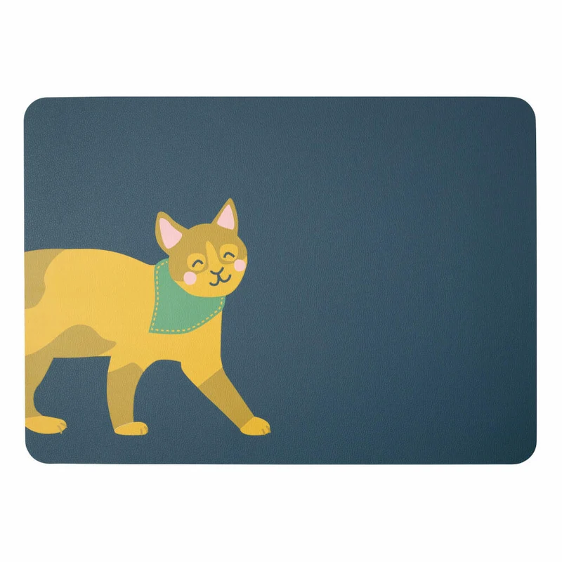 ASA Selection kids Tischset Kater Kasimir, Platzmatte, Platzdeckchen, PVC, Blau, 33 x 46 cm, 78836420