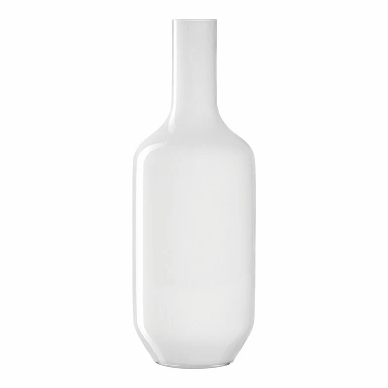 Leonardo Vase Milano, Dekovase, Blumenvase, Kalk-Natron Glas, weiß, 50 cm, 041648