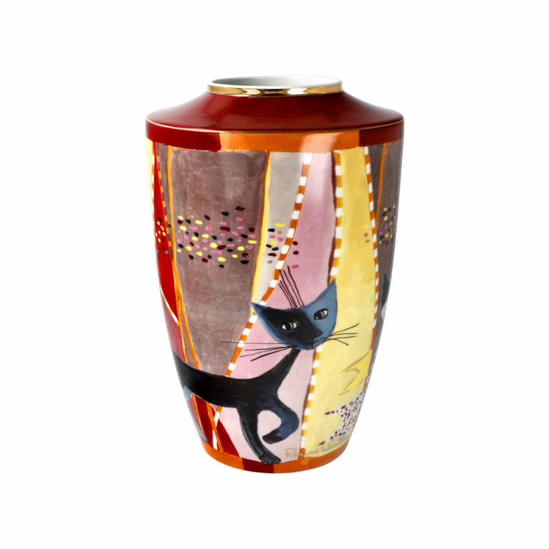 Goebel Vase Sottosopra - Rosina Wachtmeister, Dekovase, Katzen, Porzellan, 24 cm, 66861101