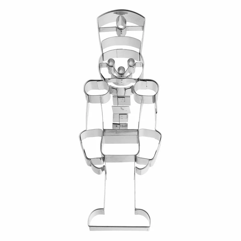 Birkmann XXL Ausstechform Nussknacker, Ausstecher, Plätzchenform, Keks, Plätzchen, Edelstahl, 18.5 cm, 198517