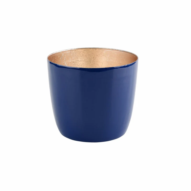 Gift Company Windlicht Madras M, Teelichthalter, Kerzenhalter, Eisen, Windsor Shiny / Nudegold, 8.5 cm, 77568