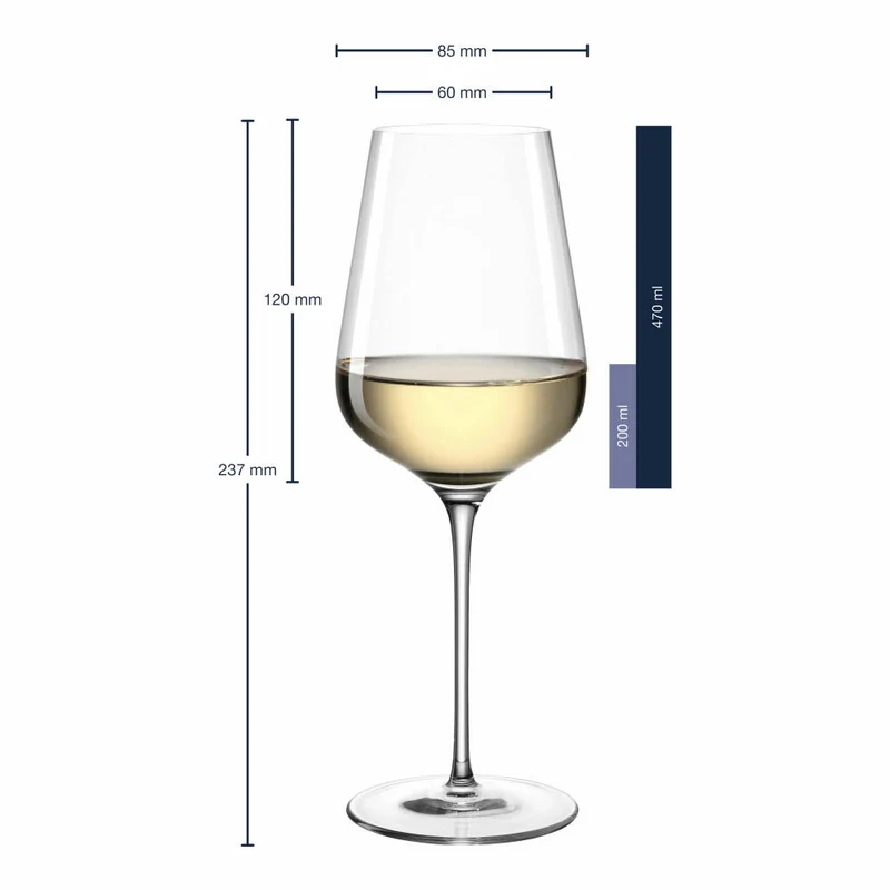 Leonardo Rieslingglas Brunelli, Weißweinglas, Weinglas, Kristallglas, klar, 470 ml, 066409