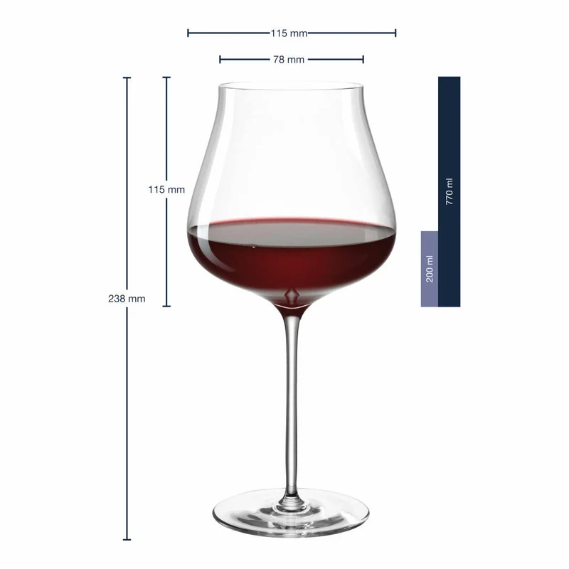 Leonardo Burgunderglas Brunelli, Rotweinglas, Weinglas, Kristallglas, klar, 770 ml, 066412
