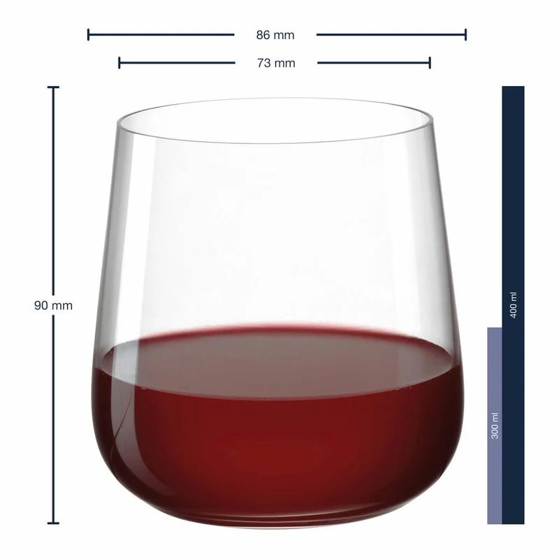 Leonardo Trinkglas Brunelli, Wasserglas, Becherglas, Kristallglas, klar, 400 ml, 066416