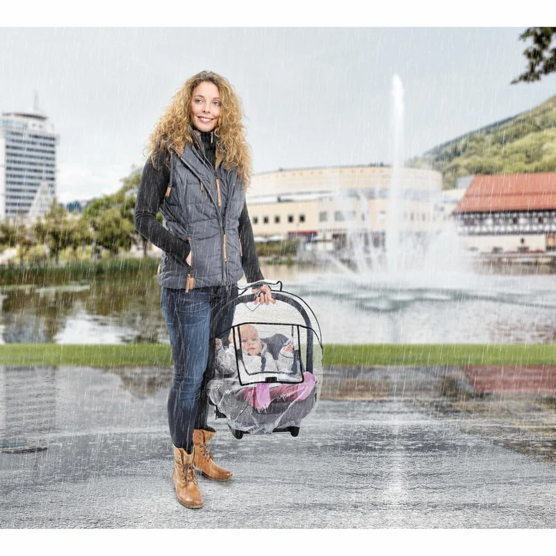 reer RainCover Baby Regenschutz für Babyschale, Regenverdeck, Regenhaube, 70538