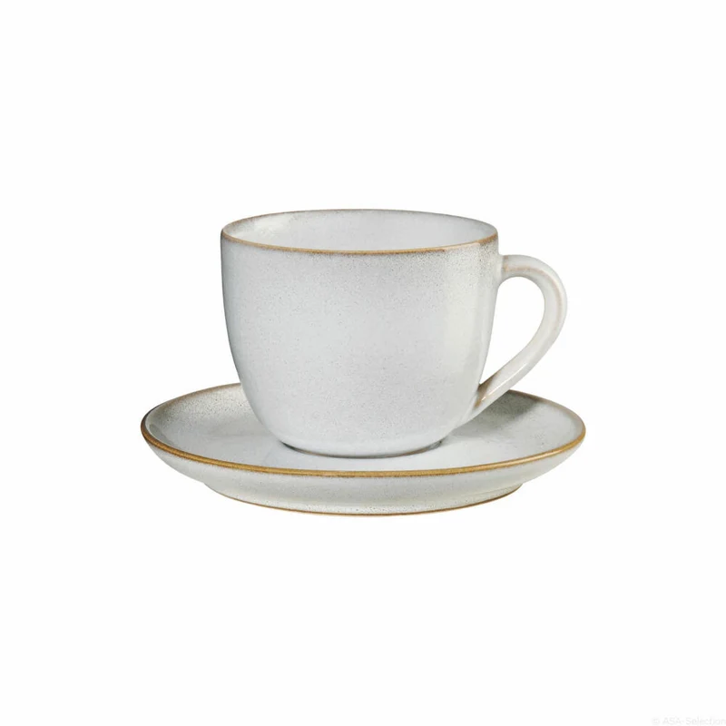 ASA Selection saisons Cappuccinotasse mit Unterer Sand, Kaffeetasse, Cappuccino Tasse, Kaffee, Steinzeug, Nude, 230 ml, 27130107