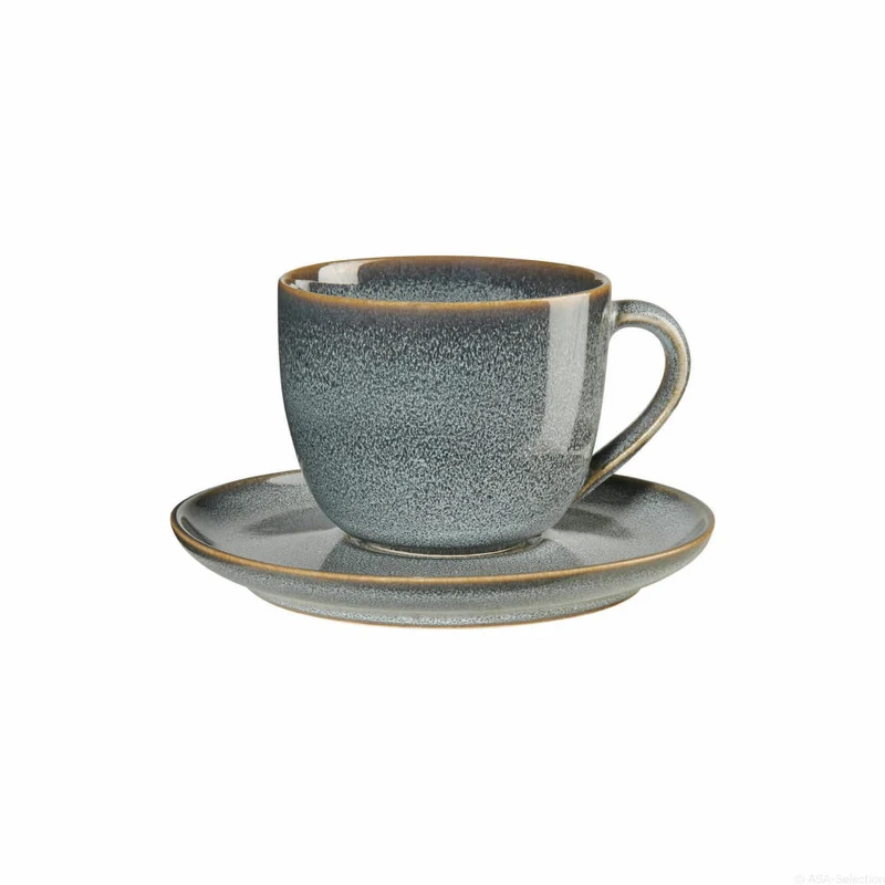 ASA Selection saisons Cappuccinotasse mit Unterer Denim, Kaffeetasse, Cappuccino Tasse, Kaffee, Steinzeug, Blau, 230 ml, 27130118