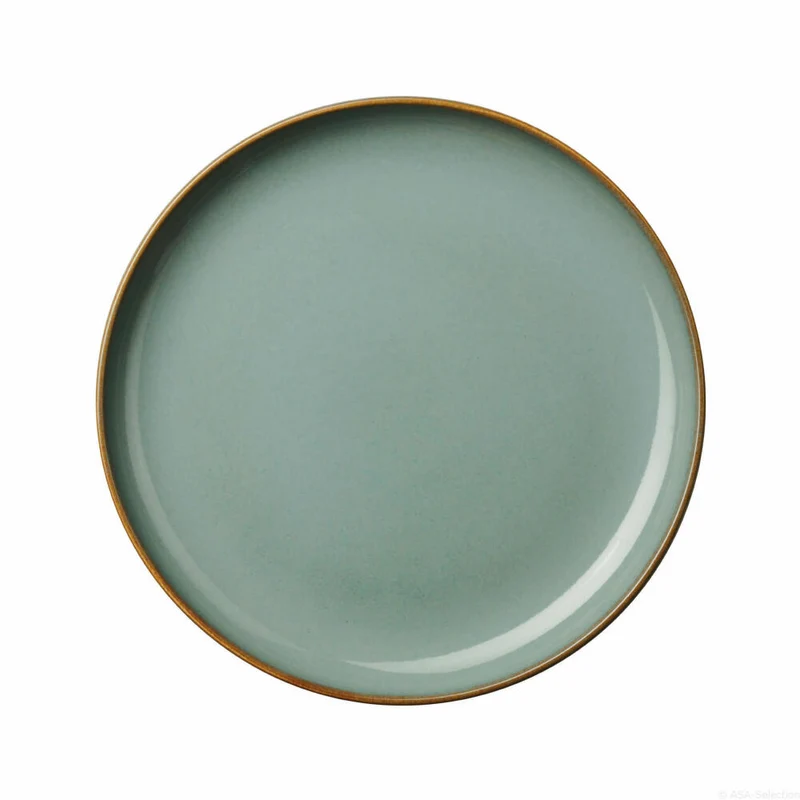 ASA Selection saisons Dessertteller Eucalyptus, Dessert Teller, Kuchenteller, Steinzeug, Grün, Ø 21 cm, 27141175