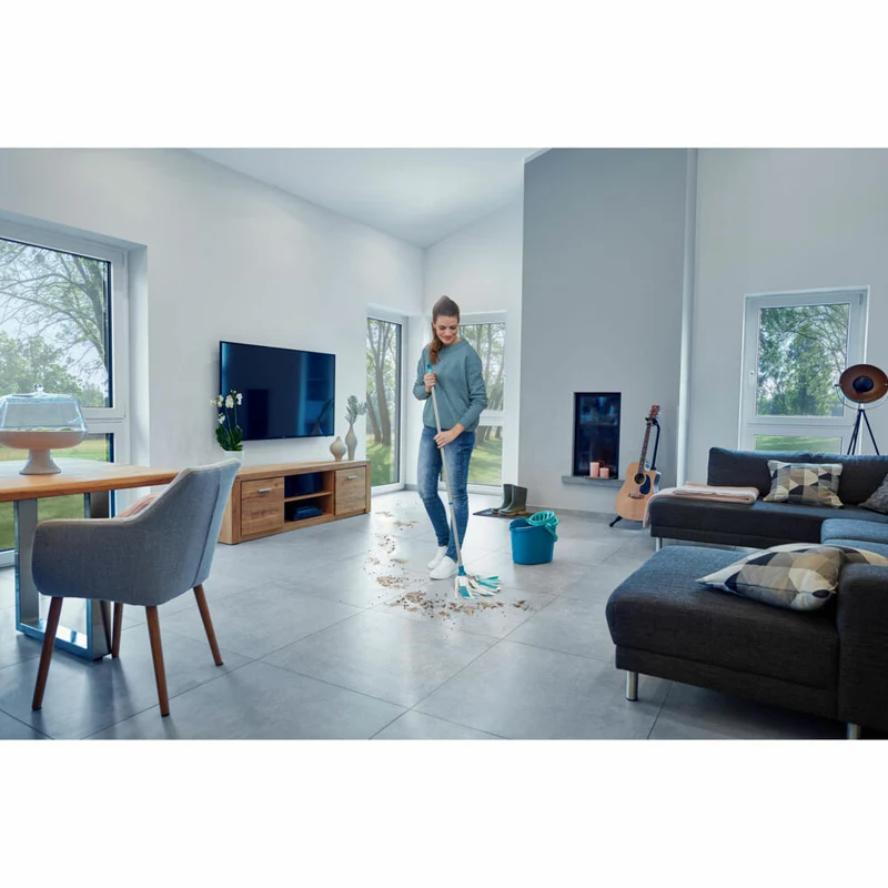 Leifheit Wischmopp Power Mop 3in1, Bodenwischer mit Schraubgewinde, 1.2 Meter, 52119