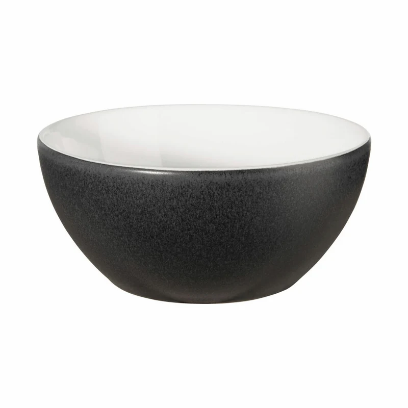 ASA Selection grande Schale Black Iron, Müslischale, Müsli Schüssel, Steingut, Schwarz Matt, Ø 15.5 cm, 50290174