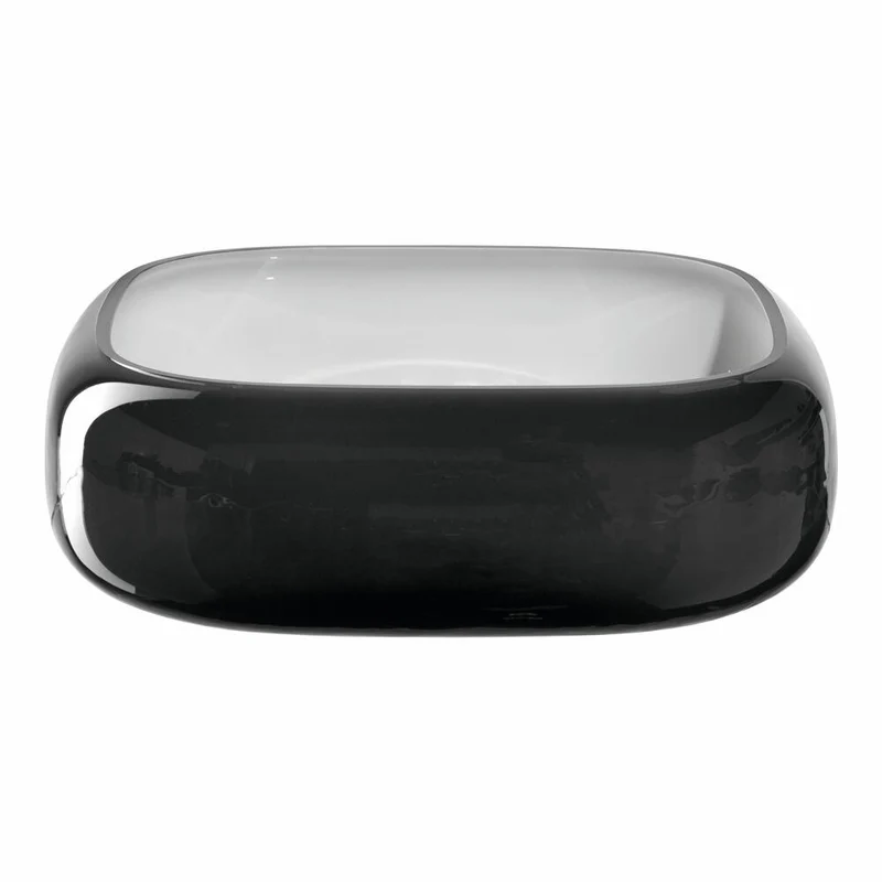 Leonardo Schale Milano, Dekoschale, Ablage, Kalk-Natron Glas, grau, 23 x 23 cm, 041658