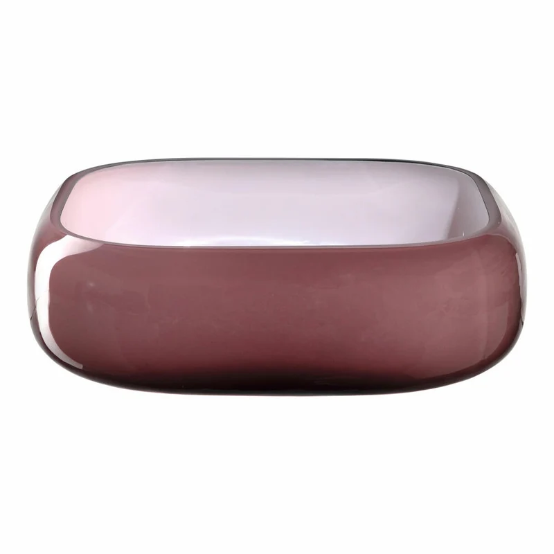 Leonardo Schale Milano, Dekoschale, Ablage, Kalk-Natron Glas, dunkelrot, 23 x 23 cm, 041659