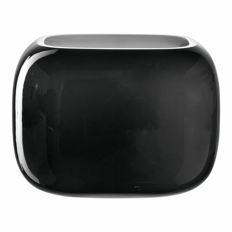 Leonardo Vase Milano, Dekovase, Blumenvase, Kalk-Natron Glas, grau, 13 x 18 x 14 cm, 041660