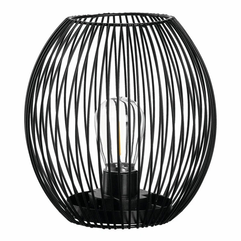 Leonardo Laterne mit LED Casolare, Lampe, LED Windlicht, Metall, schwarz, 18 cm, 041679