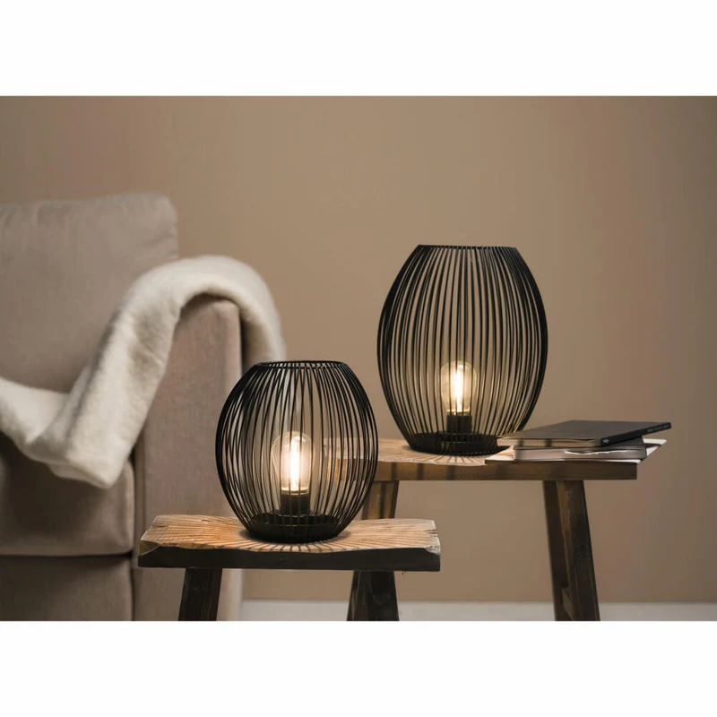 Leonardo Laterne mit LED Casolare, Lampe, LED Windlicht, Metall, schwarz, 18 cm, 041679