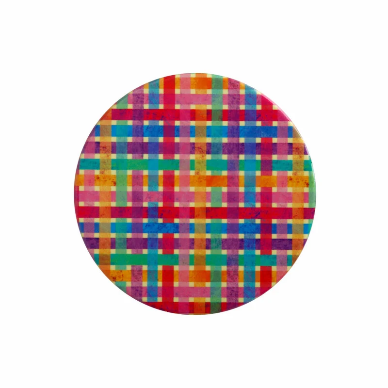 Maxwell & Williams Untersetzer Be Kind - Plaid, Getränkeuntersetzer, Keramik, Bunt, 10 cm, DU0378