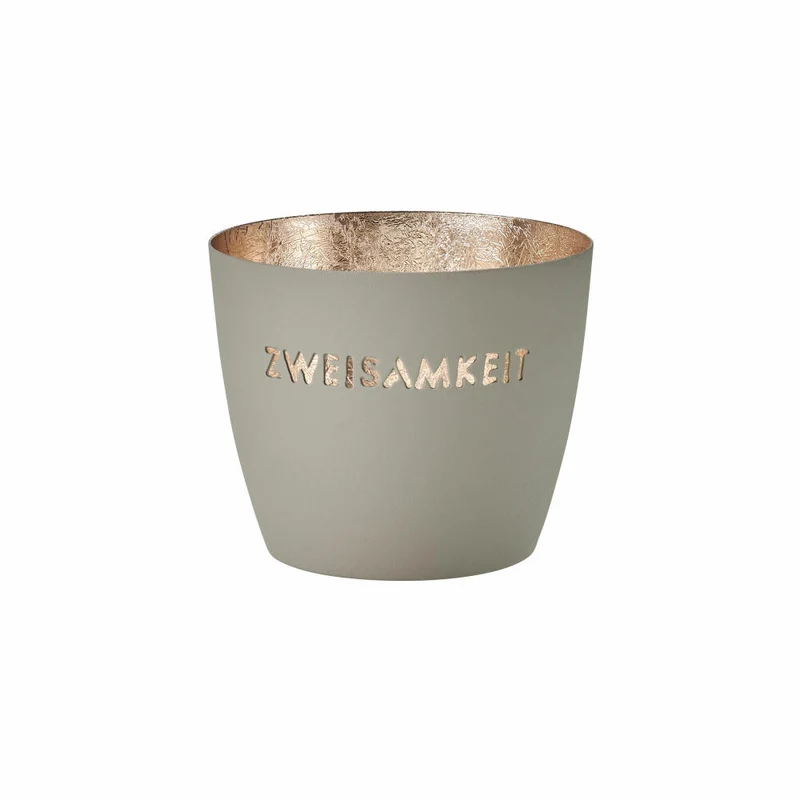 Gift Company Windlicht Madras Zweisamkeit M, Teelichthalter, Kerzenhalter, Eisen, Flannel, Gold, 8.5 cm, 1063704030