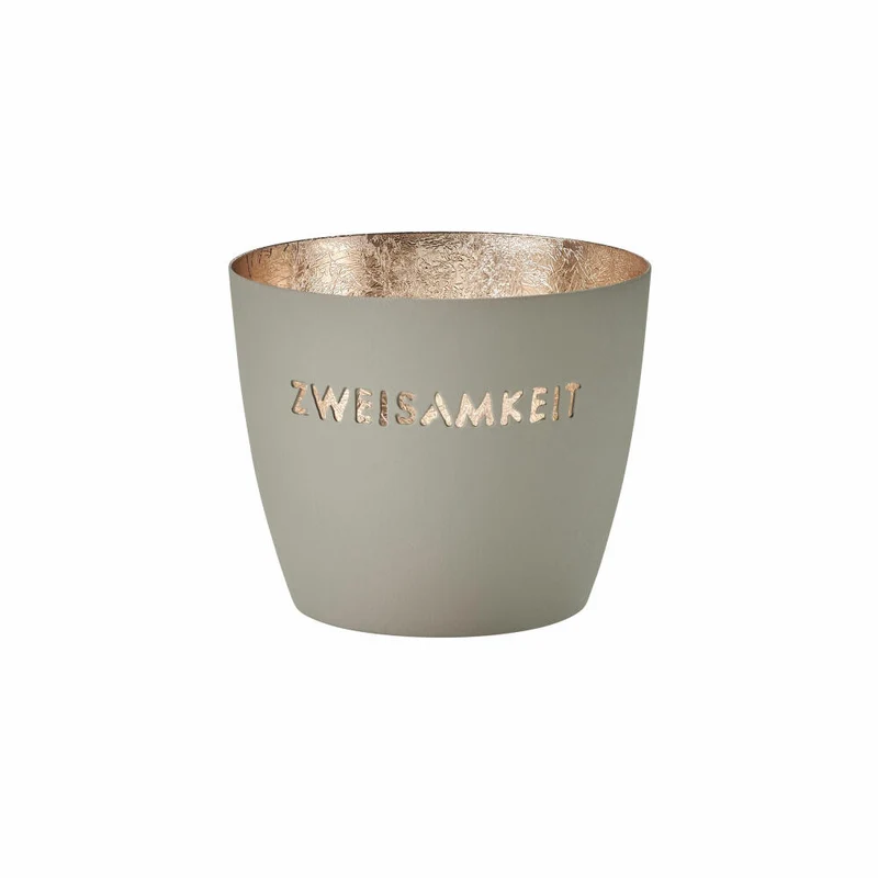 Gift Company Windlicht Madras Zweisamkeit M, Teelichthalter, Kerzenhalter, Eisen, Flannel, Gold, 8.5 cm, 1063704030