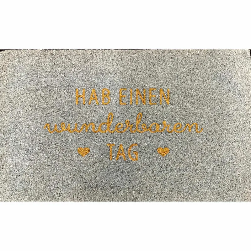 Gift Company Fußmatte Hab einen wunderbaren Tag, Türmatte, Kokosmatte, Kokos, Vinylrücken, Blau, 45 x 75 cm, 1083801009