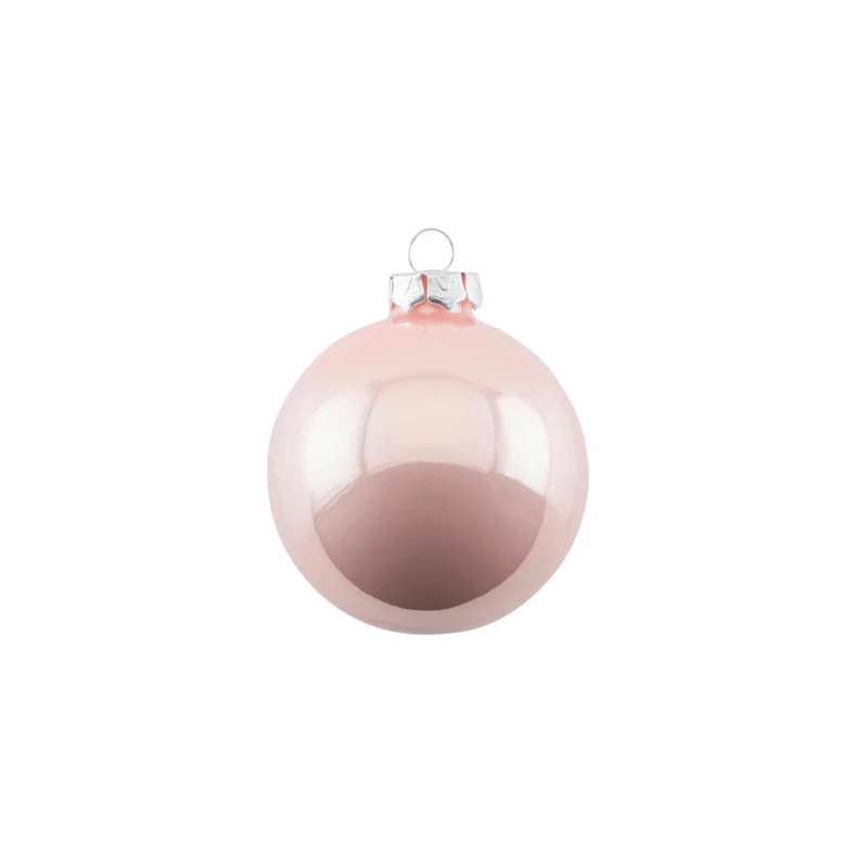 Gift Company Christbaumkugel Opal, Weihnachtskugel, Baumschmuck, Glas, Blush, Ø 6 cm, 11693