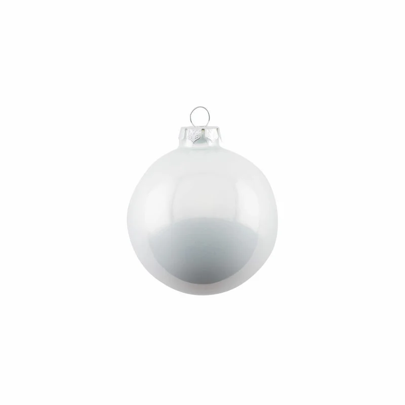 Gift Company Christbaumkugel Opal, Weihnachtskugel, Baumschmuck, Glas, Weiß, Ø 6 cm, 11698