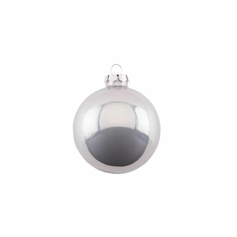 Gift Company Christbaumkugel Opal, Weihnachtskugel, Baumschmuck, Glas, Grau, Ø 6 cm, 11699