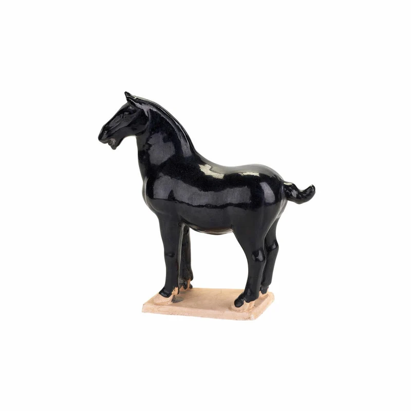 Gift Company Ma Deko-Pferd, Dekofigur, Dekoration, Pferdefigur, Keramik, Schwarz, H 27 cm, 15701002