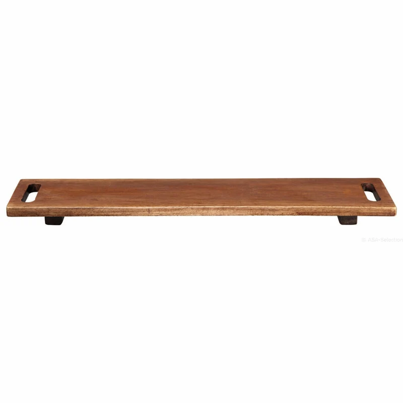 ASA Selection wood Holzboard auf Füßen, Holzbrett, Servierbrett, Dekobrett, Holz, 60 x 13 cm, 93902970