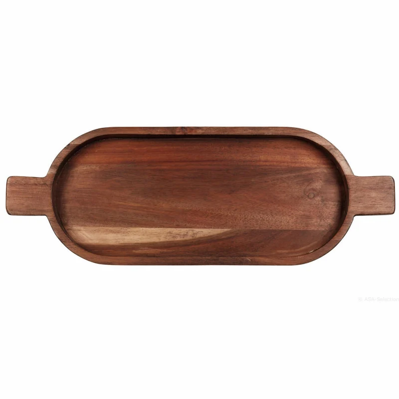 ASA Selection wood Ovales Brett, Dekobrett, Servierbrett, Dekoschale, Servierschale, Akazienholz, Braun, 93916970
