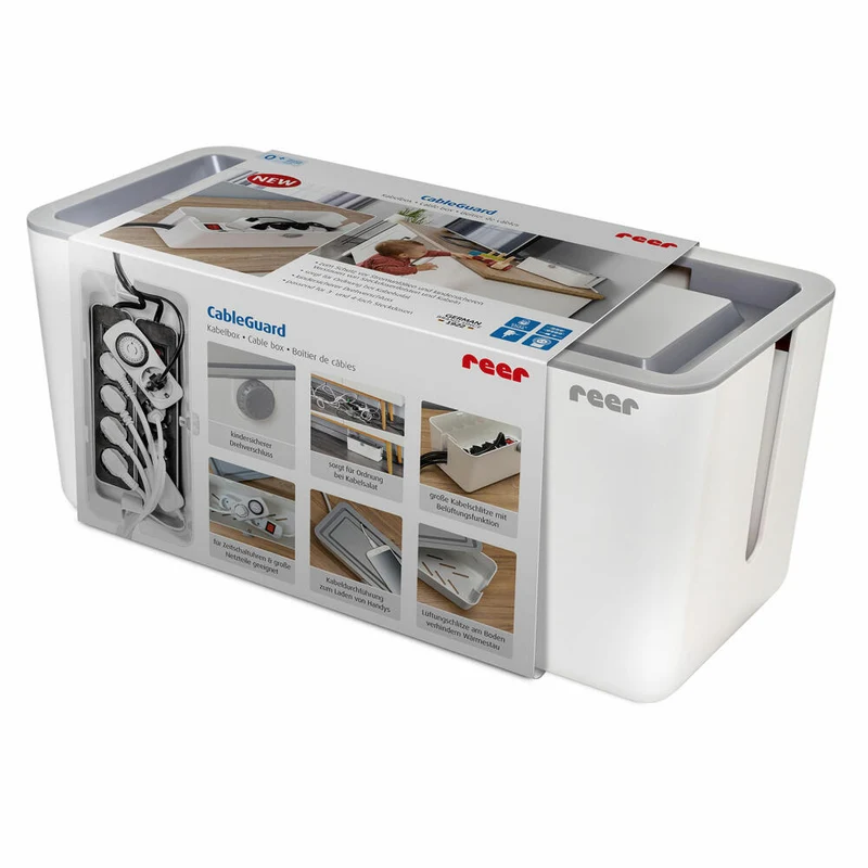 reer CableGuard Kabelbox, für Steckdosenleisten, Kindersicherung, Kinder Sicherung, 78020