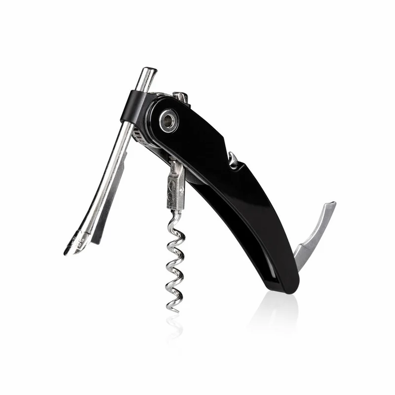 Vacu Vin Single Pull Kellnermesser, Korkenzieher, Flaschenöffner, Kunststoff, Edelstahl, Schwarz, 68854606
