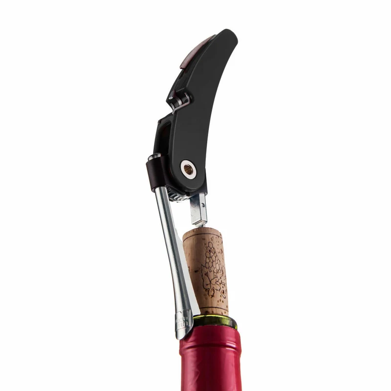 Vacu Vin Single Pull Kellnermesser, Korkenzieher, Flaschenöffner, Kunststoff, Edelstahl, Schwarz, 68854606