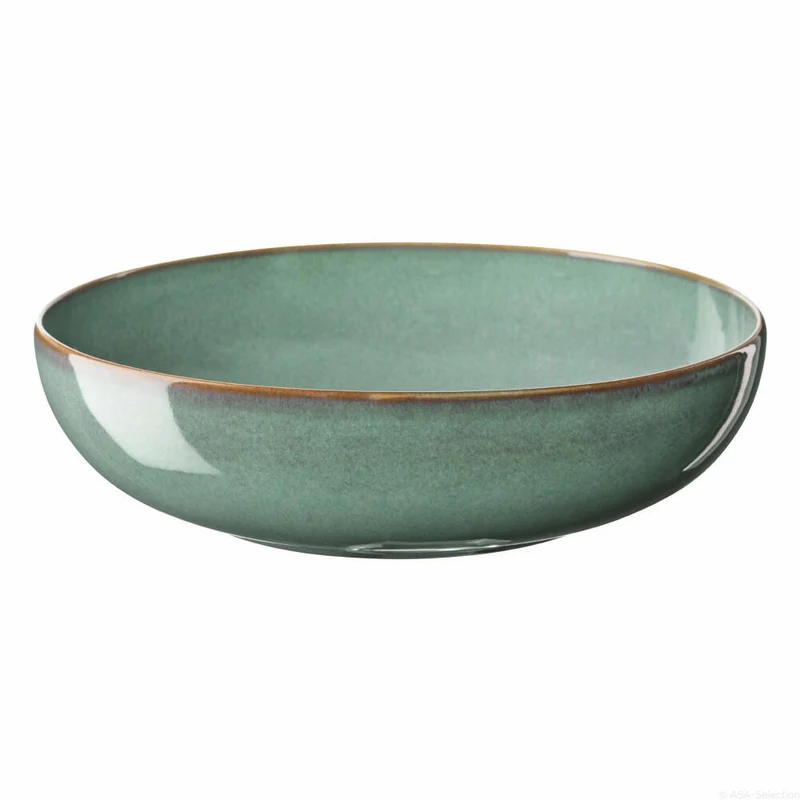 ASA Selection saisons Pastateller Eucalyptus, Speiseteller, Pasta Teller, Steinzeug, Grün, Ø 21 cm, 27231175