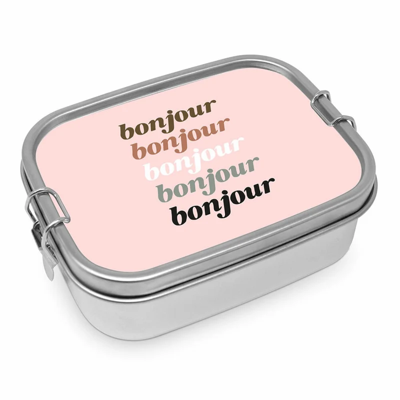 PPD Bonjour Steel Lunch Box, Brotdose, Lunchbox, Vesperdose, Edelstahl, 900 ml, 491339