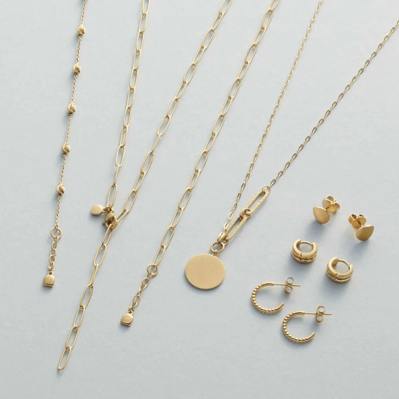 Leonardo Jewels Kreole Dani Ciao 2er-Set, Ohrstecker, Ohrschmuck, Edelstahl, Golden, 022338